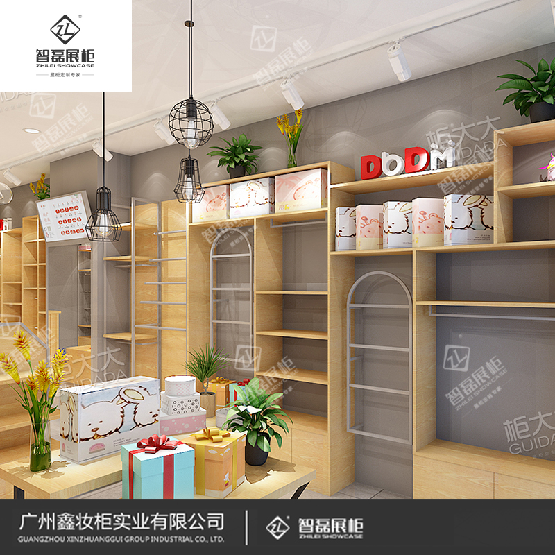 高端商业柜台定制_展柜效果图_母婴展柜_婴童展示柜