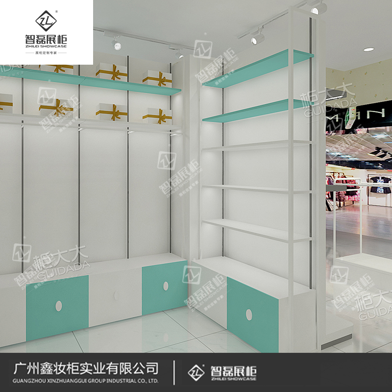 广州化妆品展示柜_专业制作展示架工厂_婴童展柜_母婴展示柜