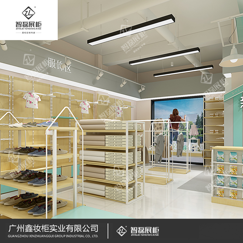 展柜制作_展柜效果图_高端商业柜台定制订制_创意母婴展柜制作