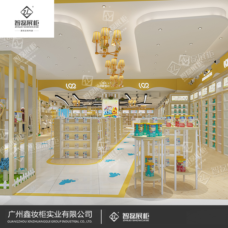 高端商业柜台定制_母婴展示柜_优质展柜厂家