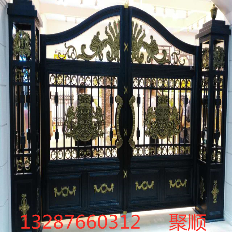 铝艺别墅门_聚顺铝艺别墅门定制_铝艺大门