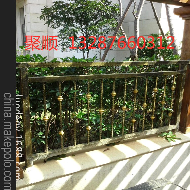 欧式铁艺护栏_焊接铁艺护栏_别墅小区庭院安全铁艺护栏-—聚顺