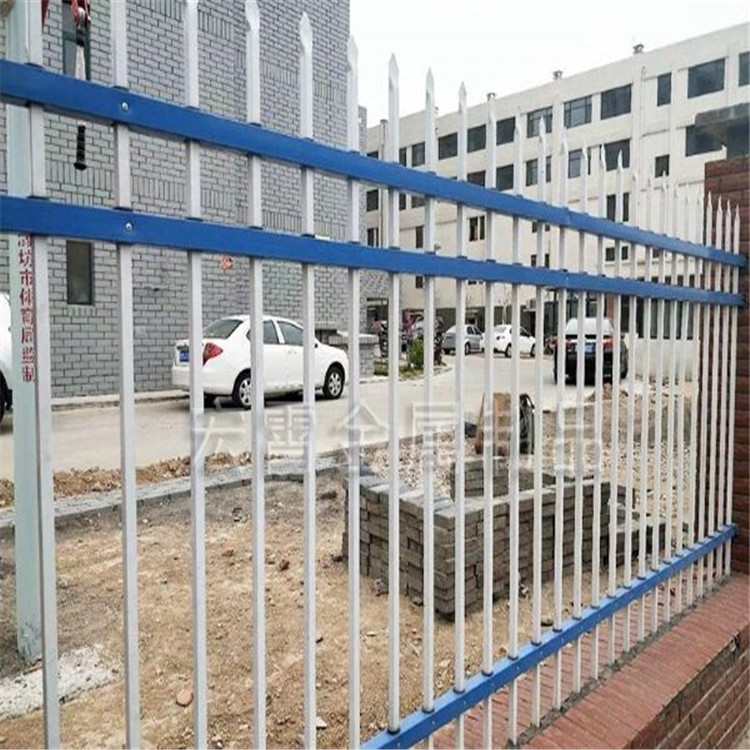 批发围墙锌钢护栏栅栏_小区防盗铁艺护栏_院墙隔离栏杆厂家定制