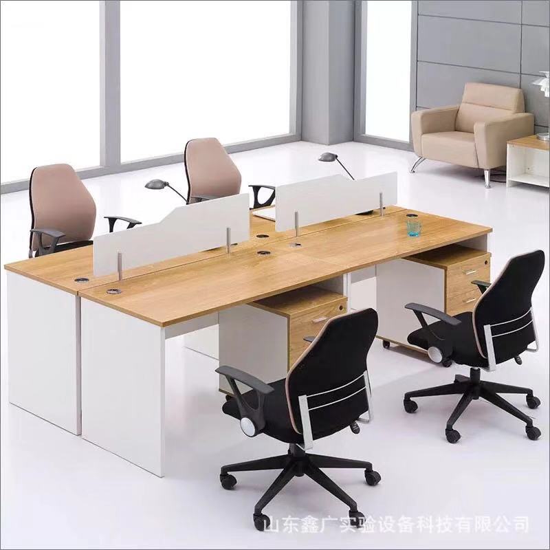 西安电脑桌简易办公 钢木结构桌职员桌
