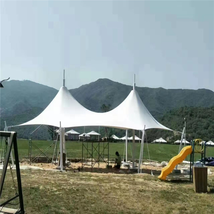 膜结构定制景观棚_停车棚钢结构_雨棚遮阳棚看台膜结构直销