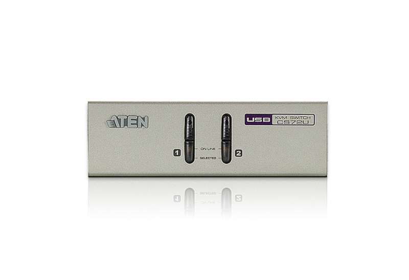 ATEN宏正2端口USB VGA/音频KVM多电脑切换器   CS72U
