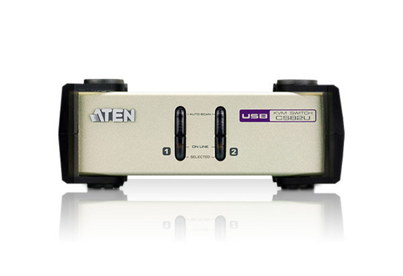 ATEN宏正2端口PS/2-USB VGA KVM多电脑切换器   CS82U