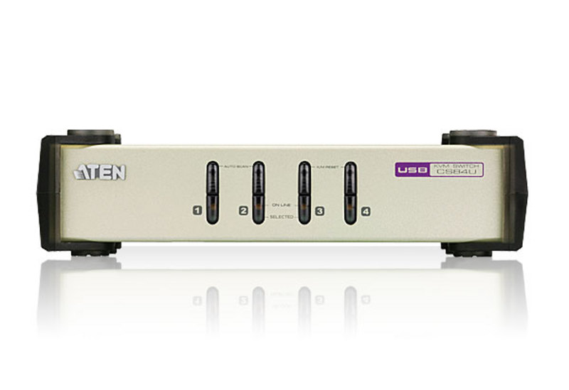 ATEN宏正4端口PS/2-USB VGA KVM多电脑切换器   CS84U