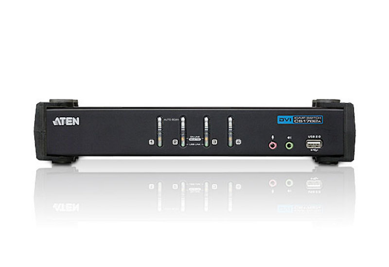 ATEN宏正4端口USB 2.0 DVI KVM切换器 CS1764A