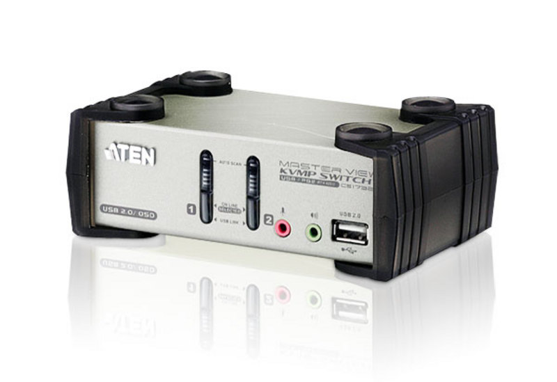 ATEN宏正2端口USB VGA KVMP™多电脑切换器+OSD   CS1732B