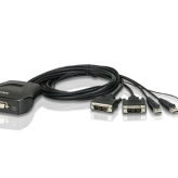 ATEN宏正2端口带线式USB DVI KVM多电脑切换器   CS22D