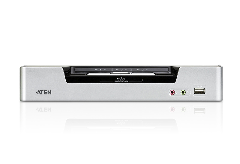 ATEN宏正2端口USB DVI双屏幕KVMP™多电脑切换器   CS1642A