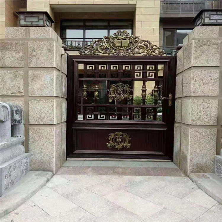 别墅大门_铝合金大门_小区庭院定制铝艺大门_加固耐腐蚀厂家定制