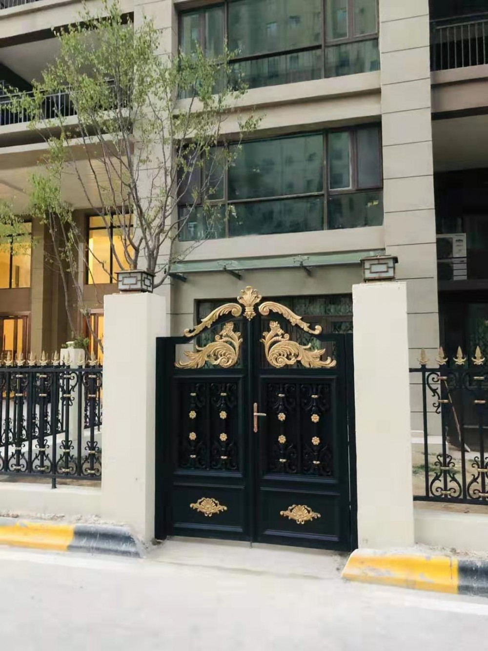 厂家供应铝艺大门_别墅大门_铝合金豪华别墅大门_庭院农村入户门