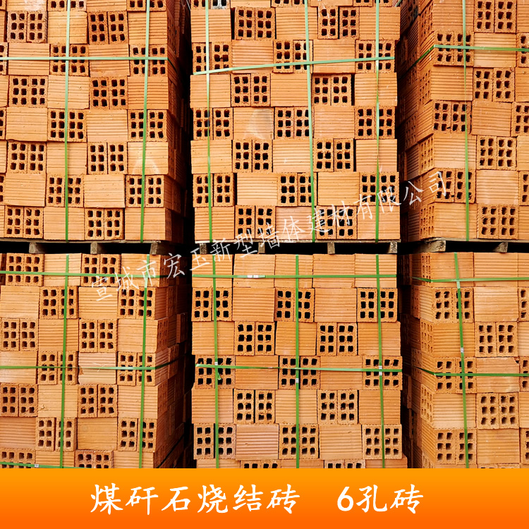 煤矸石烧结砖 六孔空心砖 多孔砖 30年老品牌 厂家直供