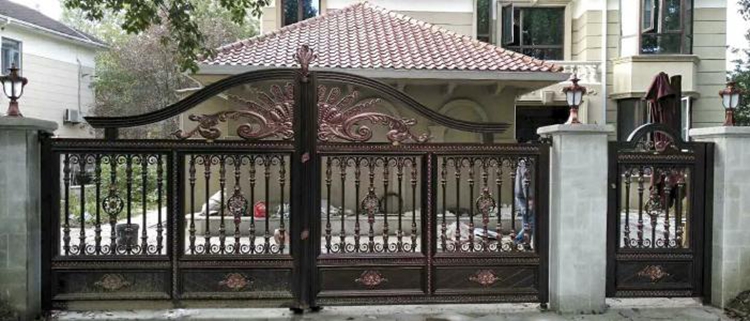 山东铝艺大门 铝合金大门 庭院铝艺大门 厂家