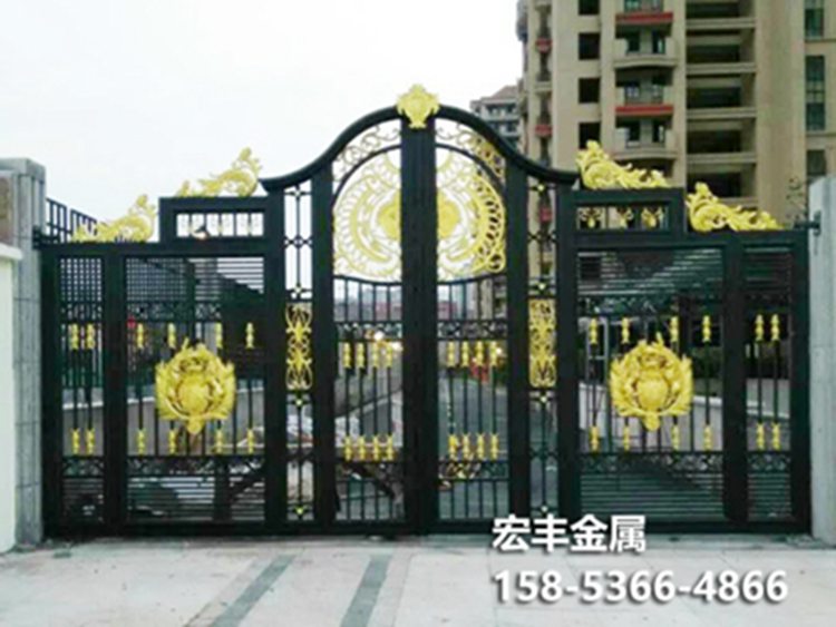 山东别墅庭院铝合金大门厂家制造商——宏丰金属