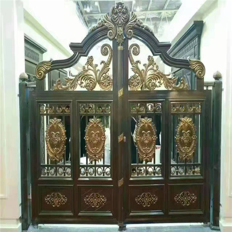 产品类别_整套门_品牌_浚哲_金属材质_铝合金_户外园林铝艺门-花园铝制双开大门-铝艺大门-别墅铝艺庭院大门-厂家供应