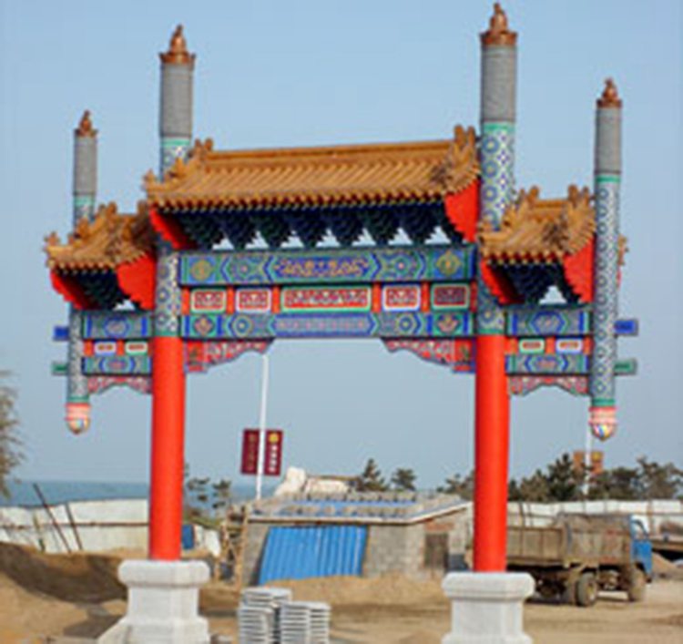 唐宋销售立柱式古建大门 古建牌坊 冲天楼牌