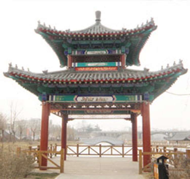 唐宋古建 小区景观亭 水泥四角亭 中式彩绘古建凉亭设计
