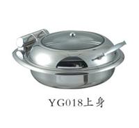yg218酒店用品-自助餐具 长方形镀金透视自助餐炉 厂家直销