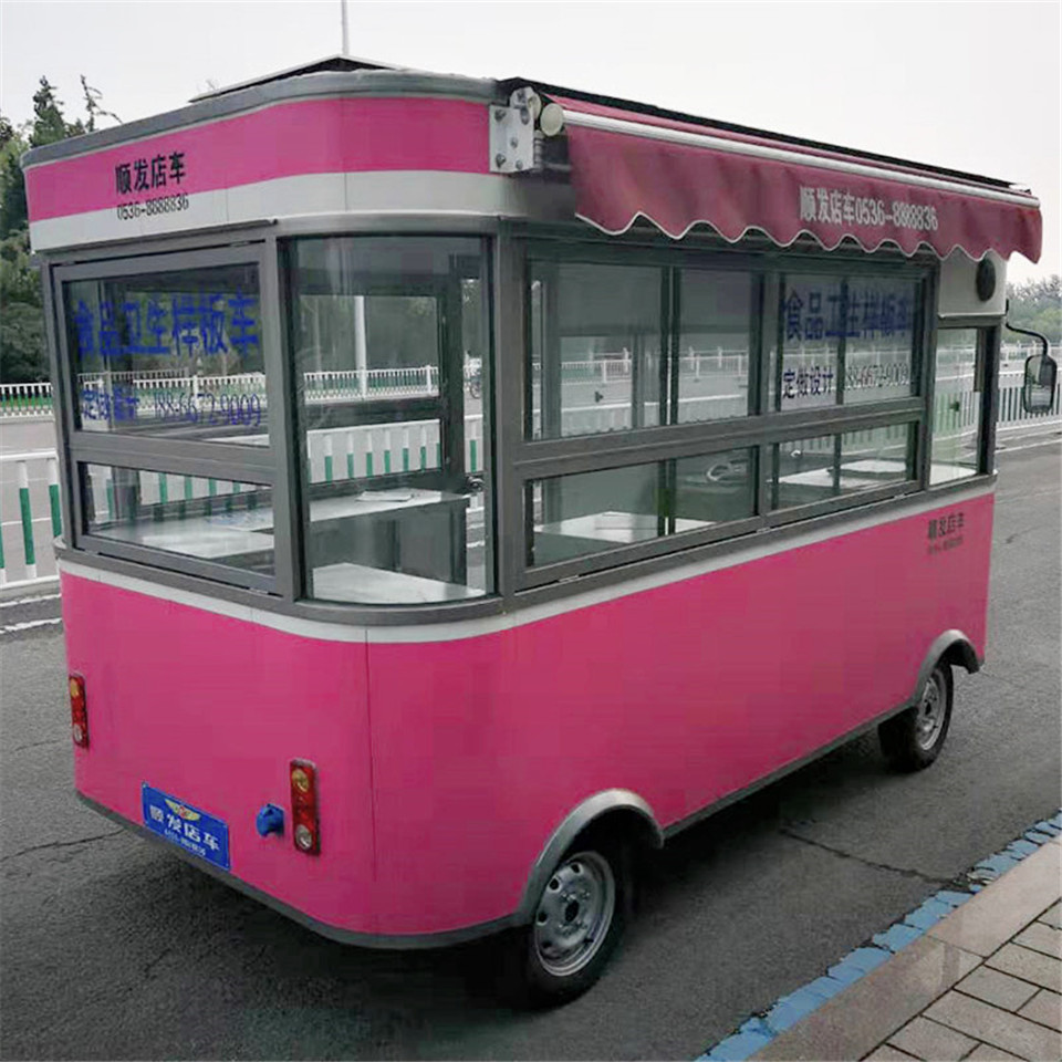 定制电动餐车_山东电动小吃车_顺发店车电动美食车报价