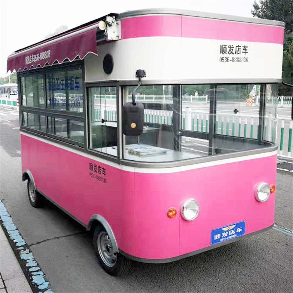 厂家推荐电动美食车 移动小吃车 颜色尺寸功能皆可按照客户要求定做