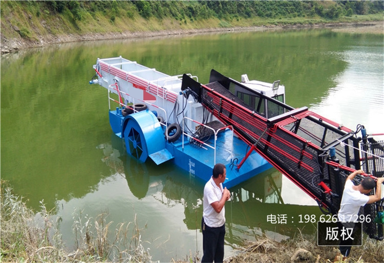 割草船厂家 湖泊保洁船 水陆两用收割船