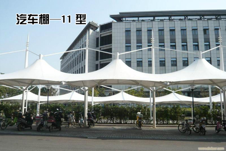 山东  单排锥帽型停车汽车棚17335568199