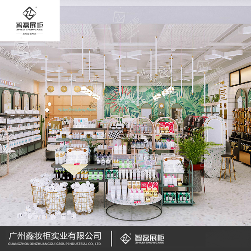 商场展柜_高端定制_美妆展示柜_化妆品展柜_展柜厂家
