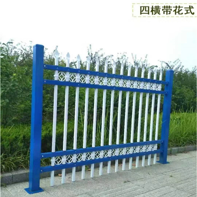 隔离防护锌钢围墙护栏 定制学校园区隔离锌钢护栏