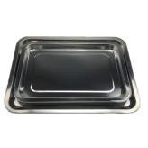 烧烤不锈钢方盘食物盘长方形食品盘托盘菜盘餐盘烧烤盘烧烤工具