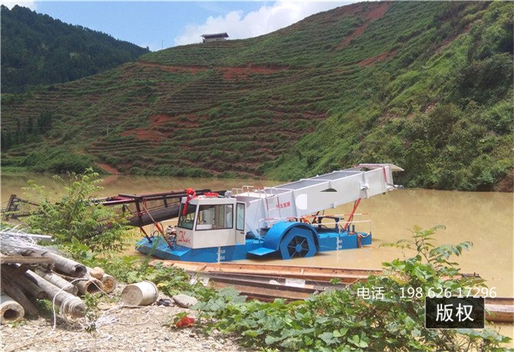 江西虾塘小型割草船 景区专用小型水面割草船 全自动割草船