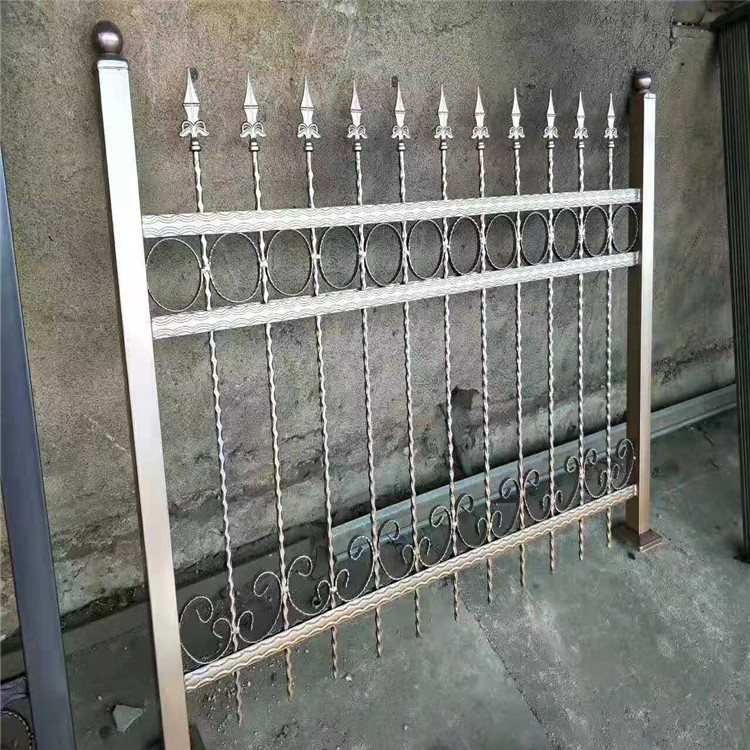 铁艺热镀锌钢护栏_工程围栏_栅栏_隔离栏_小区别墅幼儿园农村围墙