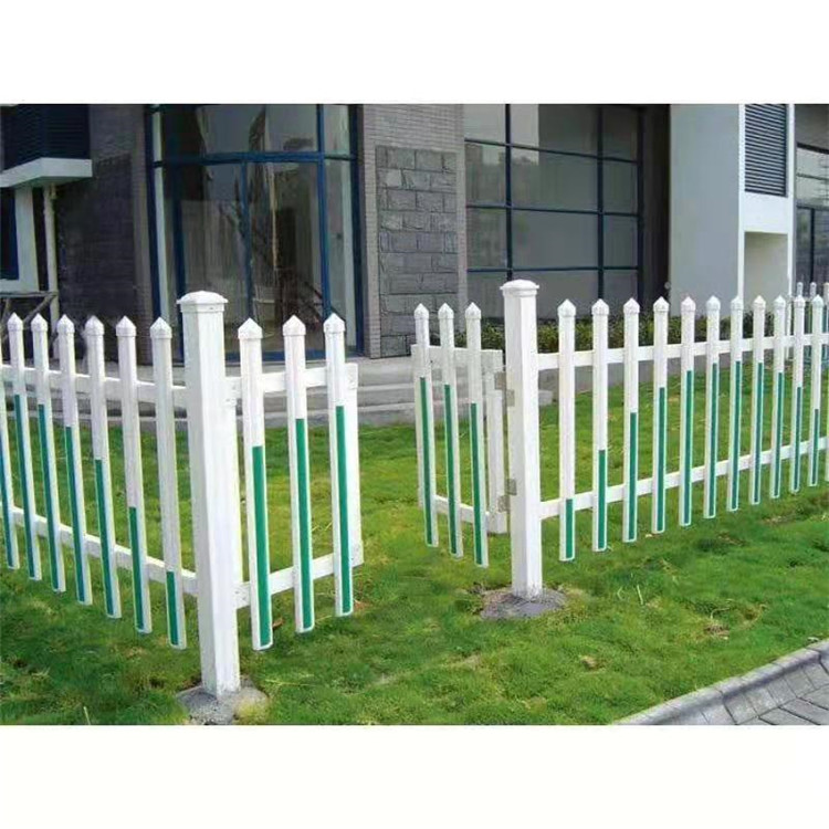 PVC塑钢社区护栏_园林花圃专用草坪围栏_变压器隔离优质护栏可定制
