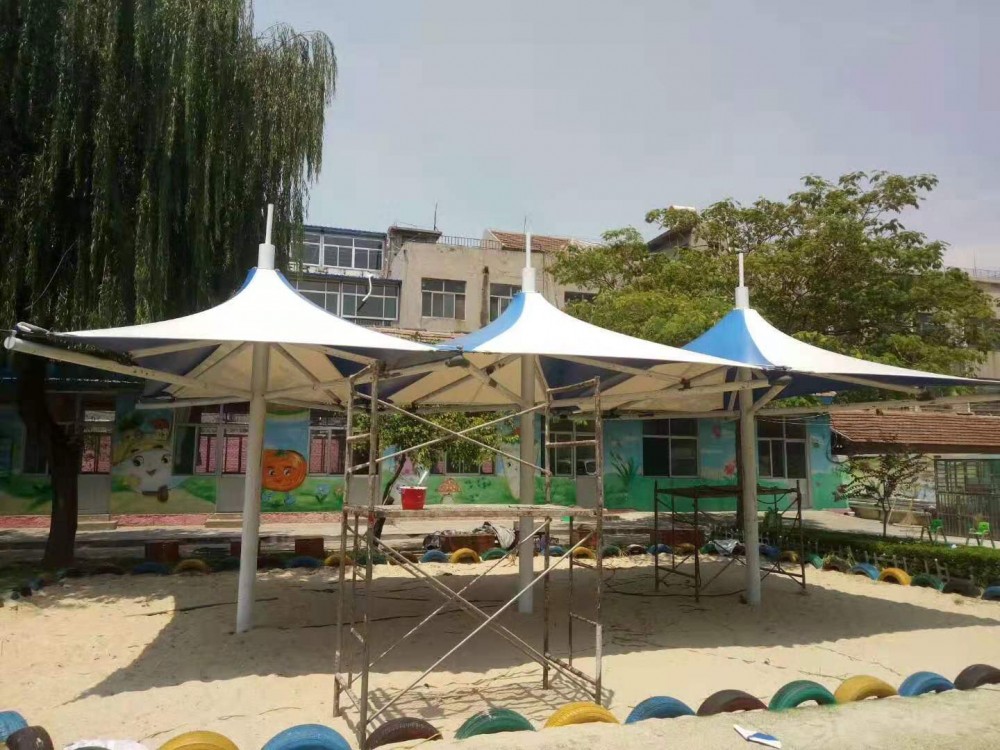 全国上门安装户外膜结构景观伞  膜结构景观工程_定做景区遮阳棚园林设计景观