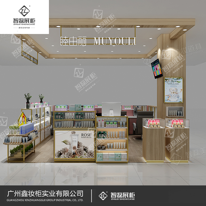 展示柜定制厂家_商场高端展示柜_美妆道具展示柜