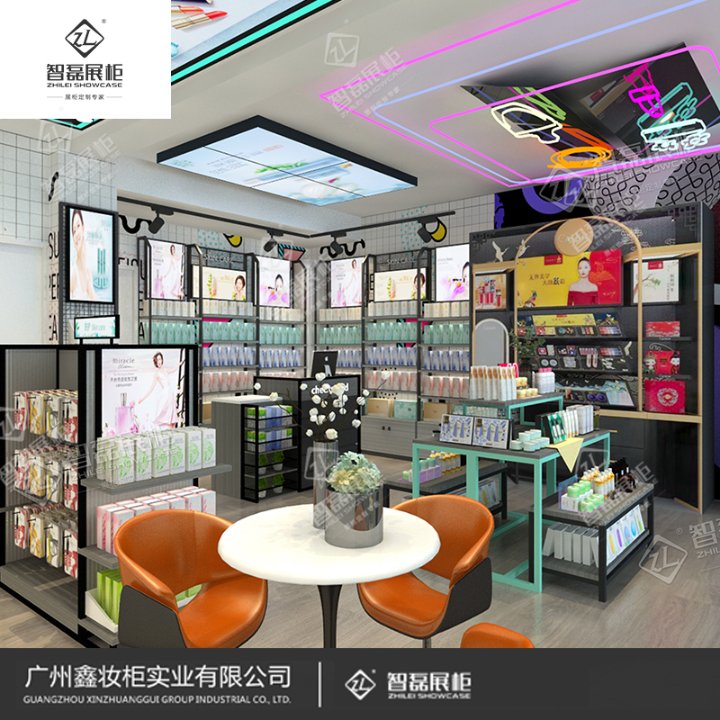 商场高档展示柜定做_美妆展柜厂家定制_化妆品展示柜哪家好