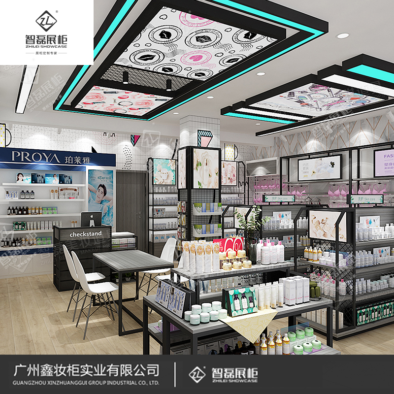 美妆展柜价格_展柜厂家_美妆店铺展示柜