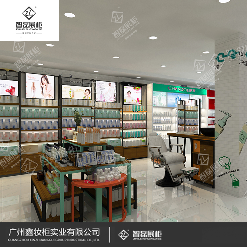 化妆品高档展示柜_美妆产品展示柜品牌_美妆产品展柜产家