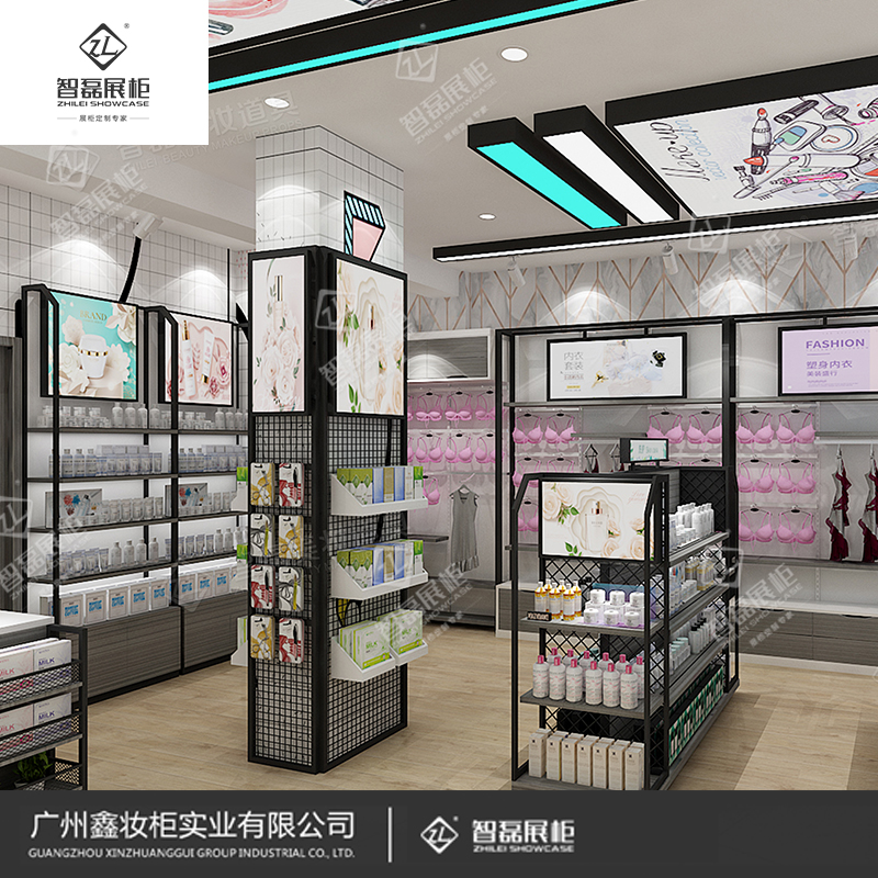 展示柜厂家定制_商场展柜生产厂家_美妆产品展柜厂家