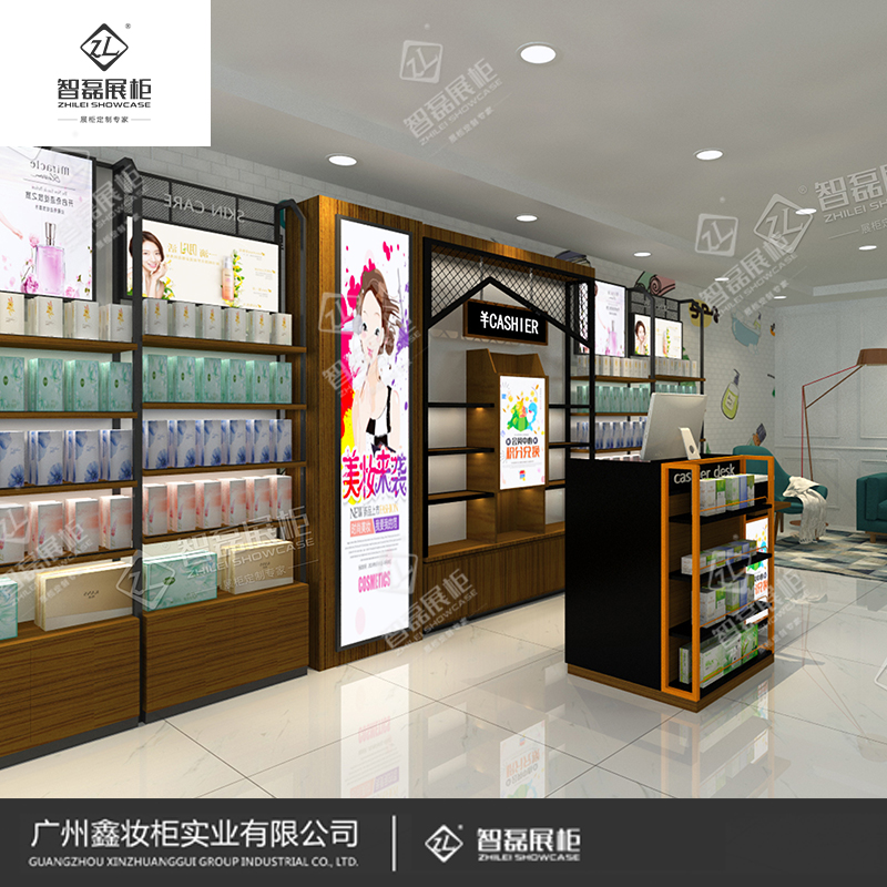 商品展示柜定做_化妆品展柜价格_精品展柜制作厂家