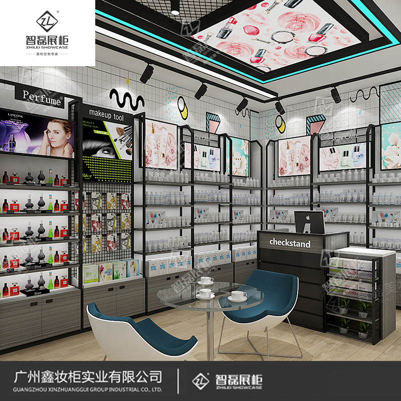 美妆精品展柜厂家_化妆品展柜哪家好_美妆展柜厂家定制