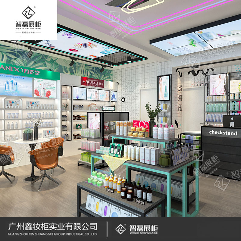 美妆展示柜厂家_商场高档展示柜_精品展柜定制厂家