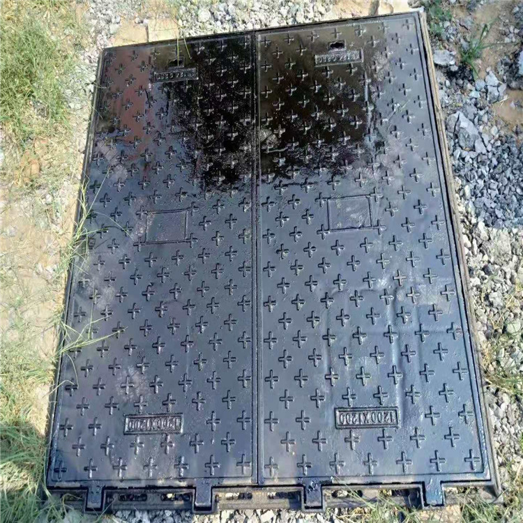 方形铸铁井盖_球墨铸铁双开井盖_大承重铸铁井盖现货