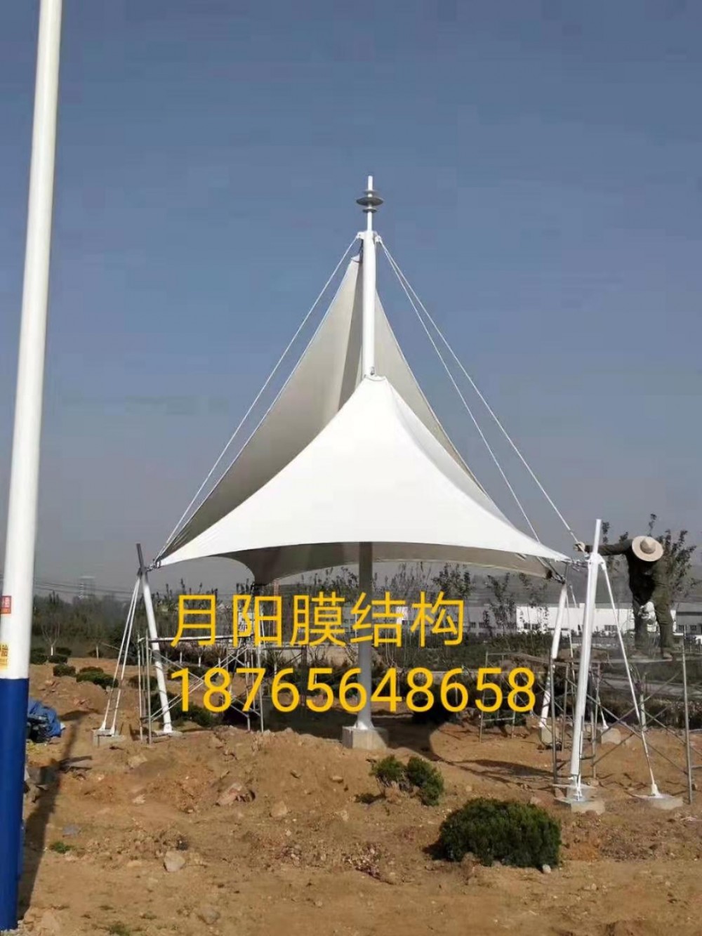 厂家供应膜结构景观棚_广场膜结构景观棚--张拉膜景观遮阳_展览中心景观棚