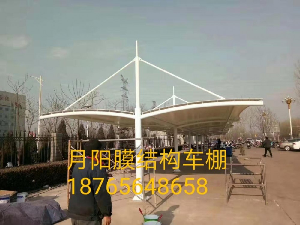 汽车遮阳蓬-膜结构停车棚_户外汽车车棚1_小区停车棚  钢结构膜结构工程_膜布加工定做
