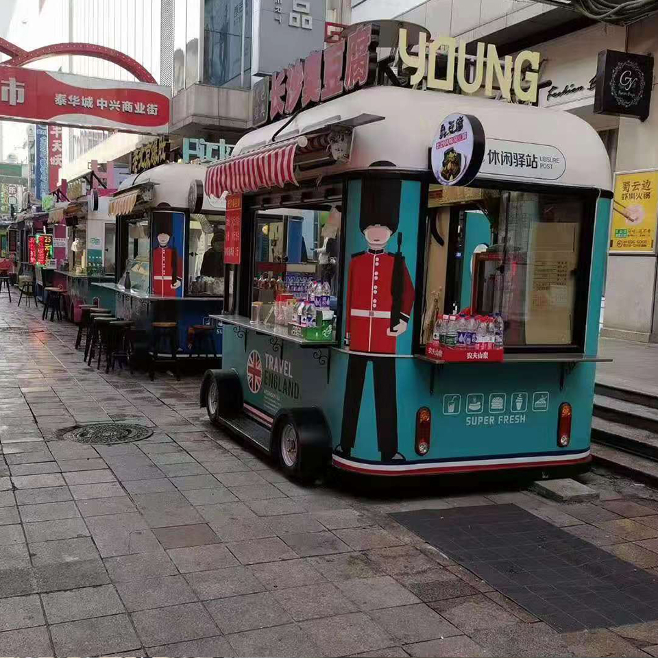 外形美观的多功能小吃车 小本生意专用多功能餐车 顺发厂家可定制
