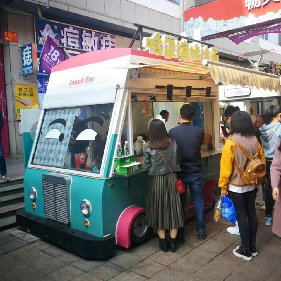 顺发定制 多功能小吃车 多功能美食车 多功能电动餐车