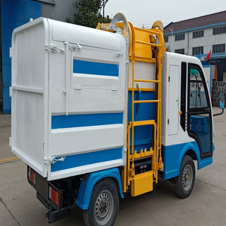 电动垃圾保洁车_城市垃圾清运车_四轮侧吊桶车_常州绿保